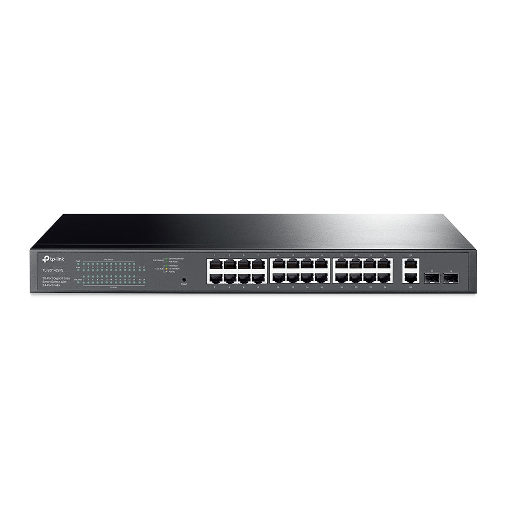 مفتاح TP-Link Gigabit Easy Smart PoE+ ذو 28 منفذًا / TL-SG1428PE