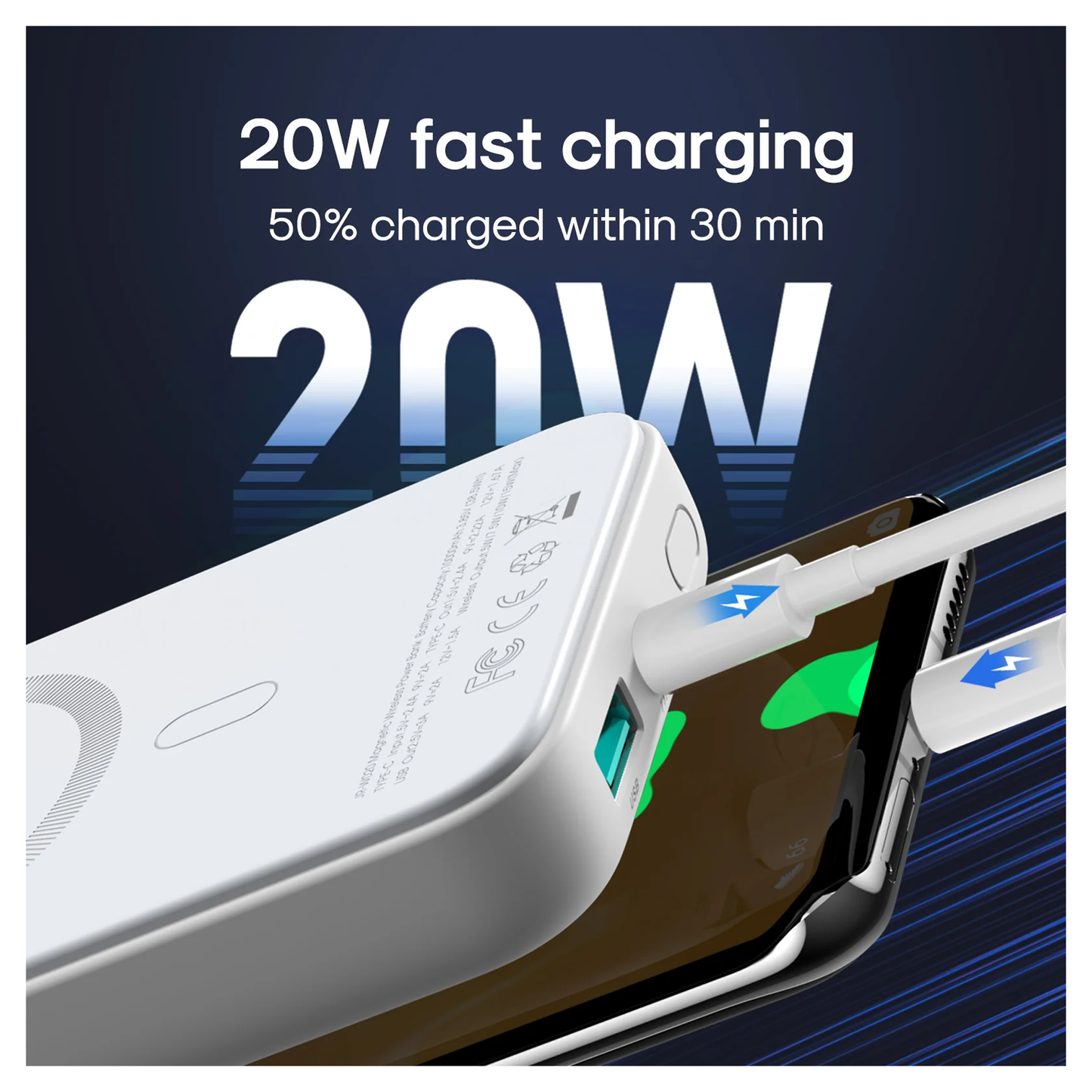 JOYROOM 20W Mini magnetic wireless power bank 10000mah -JR-W020