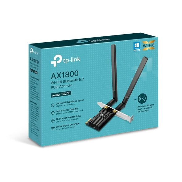 كرت شبكة AX1800 Wi-Fi 6 Bluetooth 5.2 PCIe /Archer TX20E