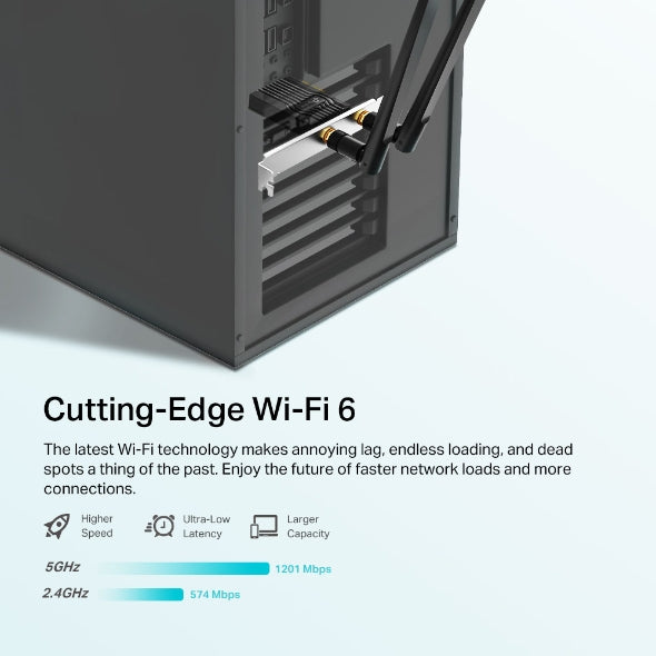 كرت شبكة AX1800 Wi-Fi 6 Bluetooth 5.2 PCIe /Archer TX20E