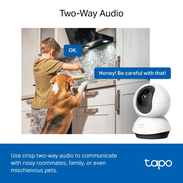 كاميرا داخلية بدقة 4 ميجا بكسل Tapo C220 متحركة كاميرا منزلية Wi-Fi