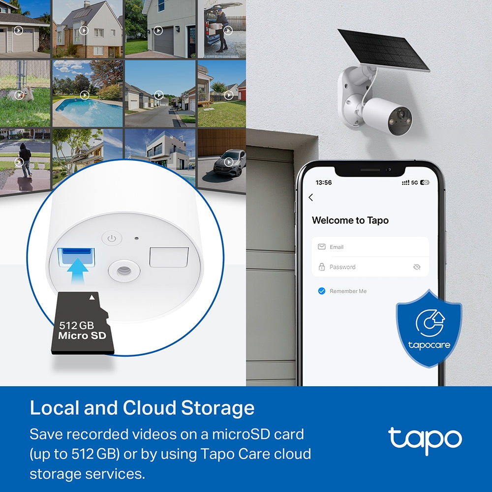 كاميرا مراقبة داخلية/خارجية طاقة شمسية Tapo C410