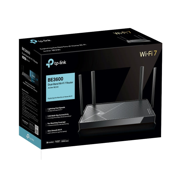 جهاز راوتر Archer BE230 الجديد BE3600 ثنائي النطاق Wi-Fi 7