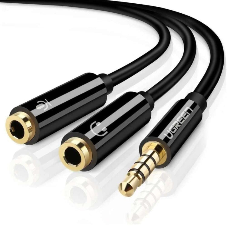 Ugreen 3.5mm Male to 2 Female Audio Cable ABS Case Splitter for Mic / AV141