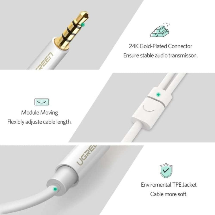 Ugreen 3.5mm Male to 2 Female Audio Cable ABS Case Splitter for Mic / AV141