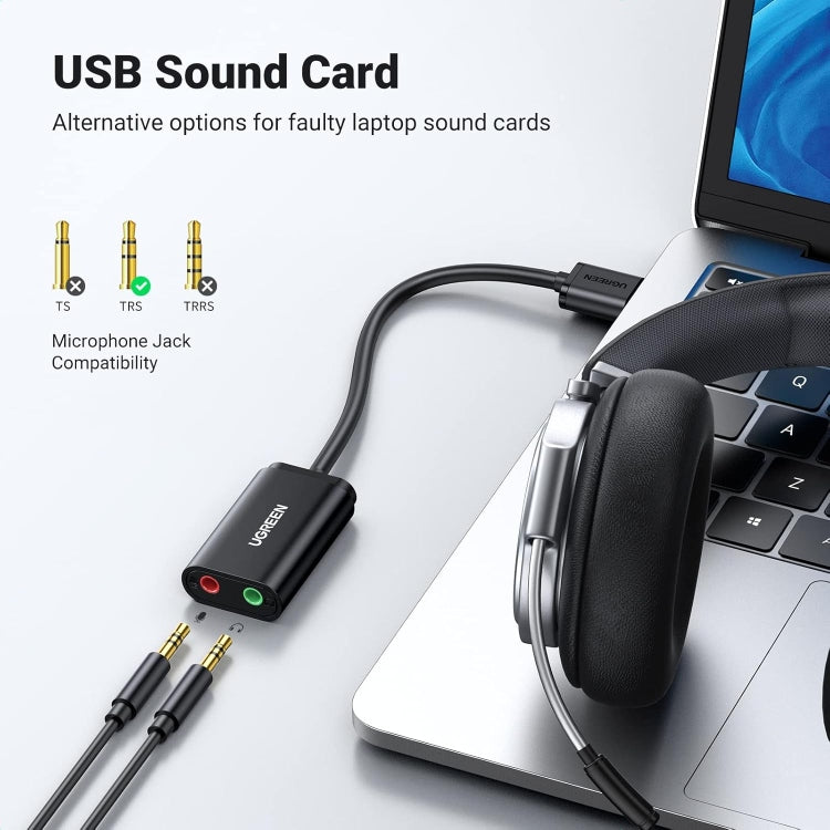 UGREEN USB to 3.5mm Headphone Audio Adapter / US205