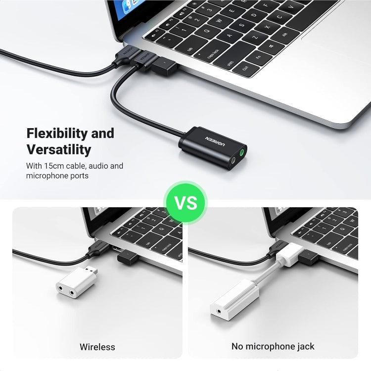 UGREEN USB to 3.5mm Headphone Audio Adapter / US205