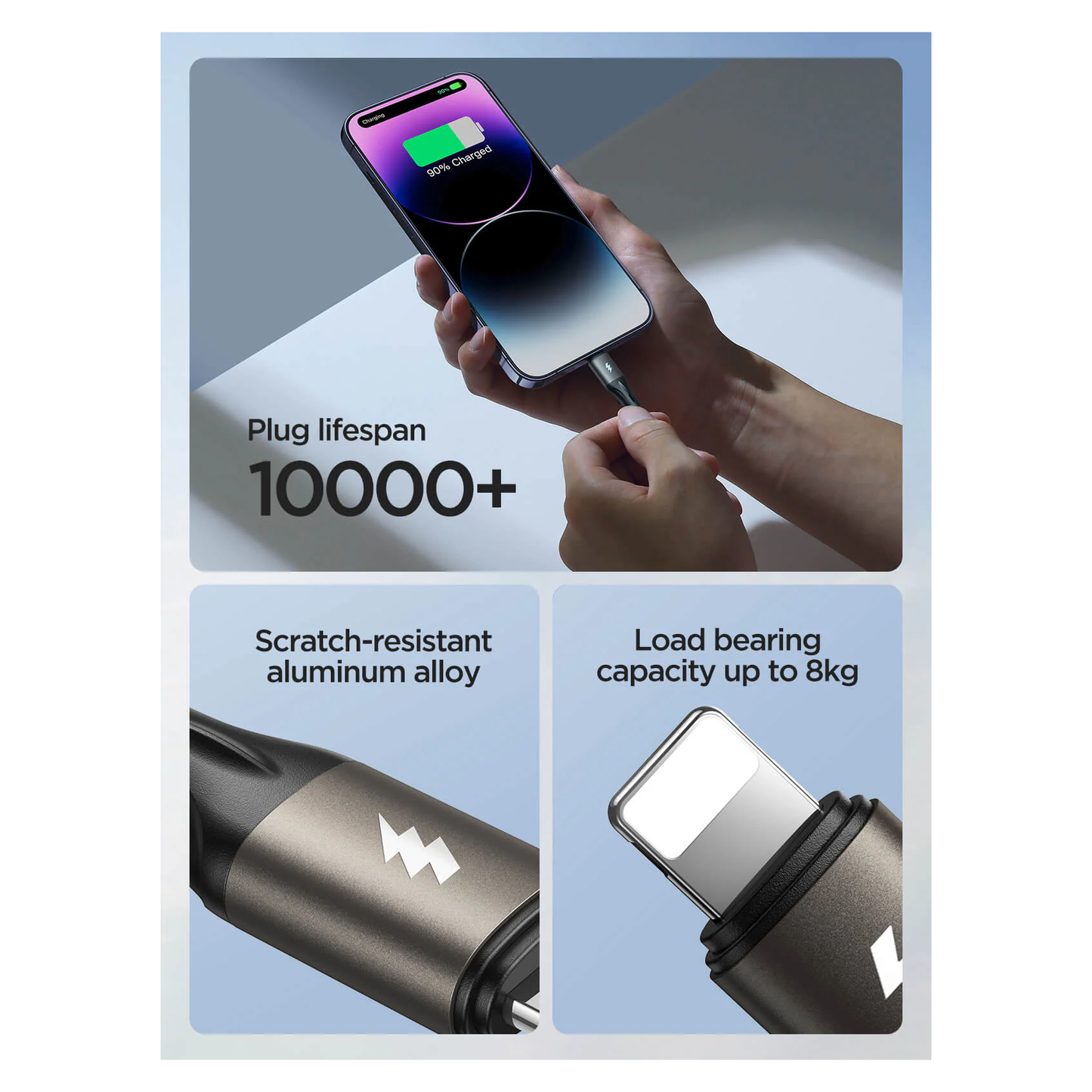 كابل بيانات شحن سريع JOYROOM S-A25 Light-Speed Series 3A (من USB-A إلى Lightning) بطول 1.2 متر، أسود