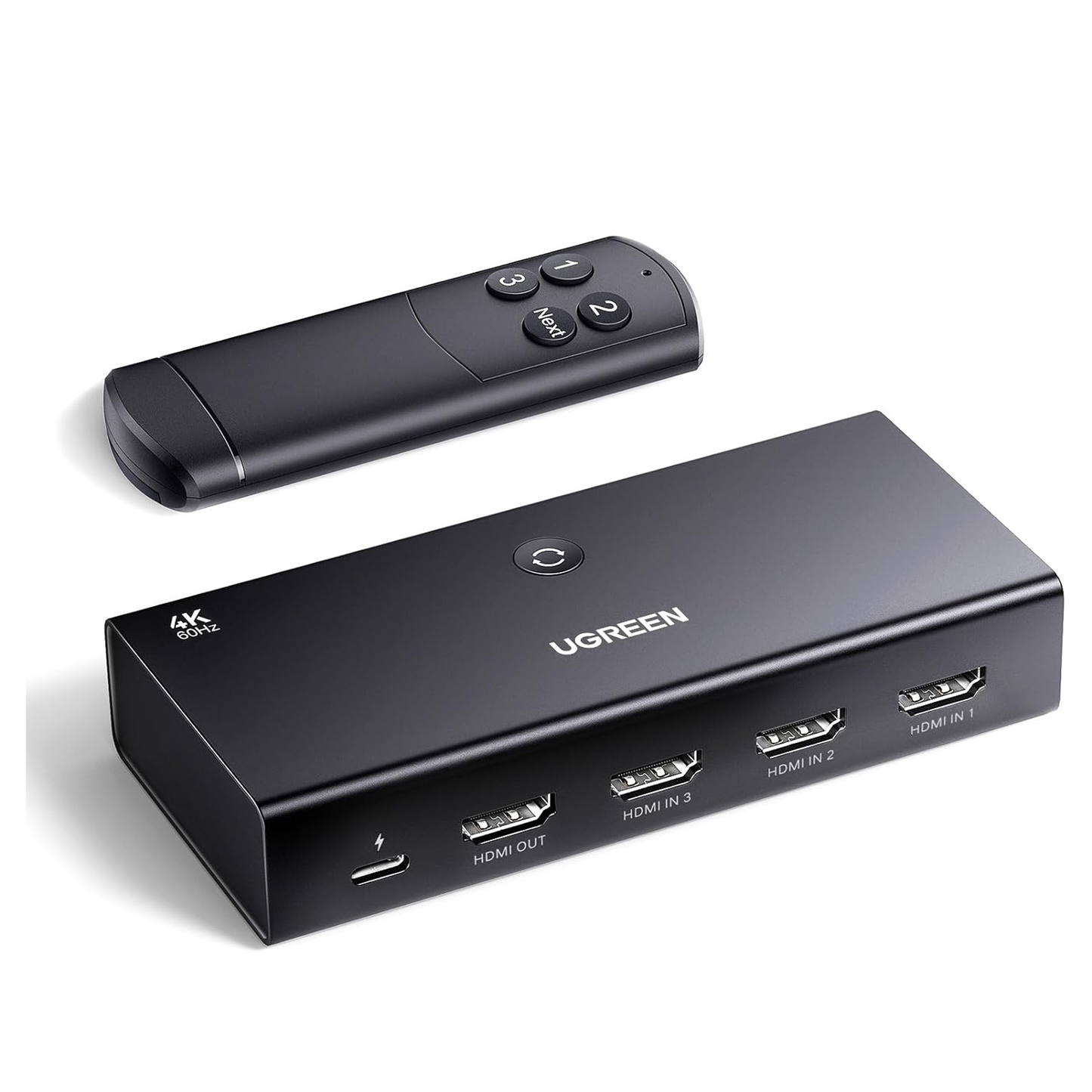 مفتاح HDMI 4K@60Hz من UGREEN - مخرج 3 في 1 مع جهاز تحكم عن بعد / 15376
