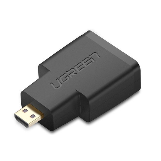 محول UGREEN Micro HDMI ذكر إلى HDMI أنثى (أسود) / 20106