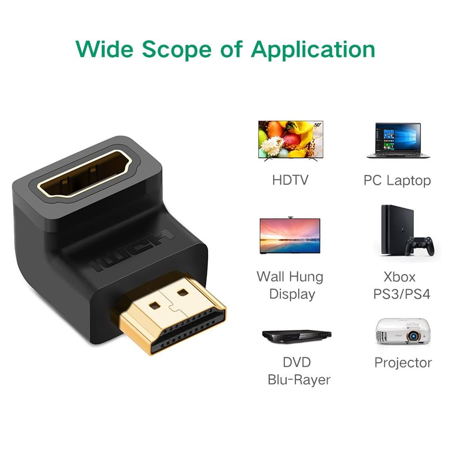محول HDMI من ذكر إلى أنثى من UGREEN Down / 20109
