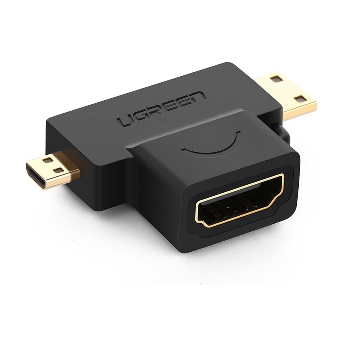محول UGREEN Micro HDMI + Mini HDMI ذكر إلى HDMI أنثى / 20144
