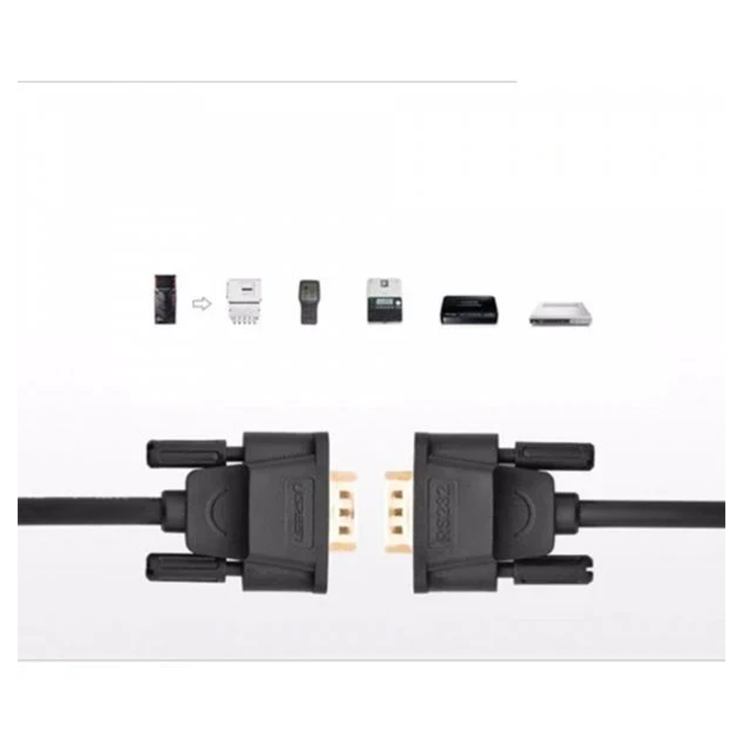 UGREEN DB9 RS232 Adapter Male to Male Cable 1.5m (Black) - 20153