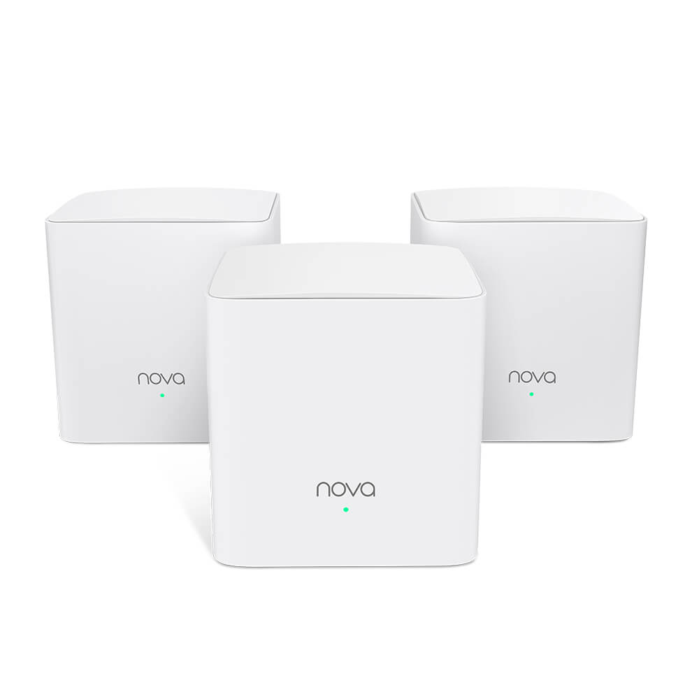 مجموعة Tenda MW5G AC1200 المكونة من 3 قطع من نظام WiFi الشبكي للمنزل بالكامل
