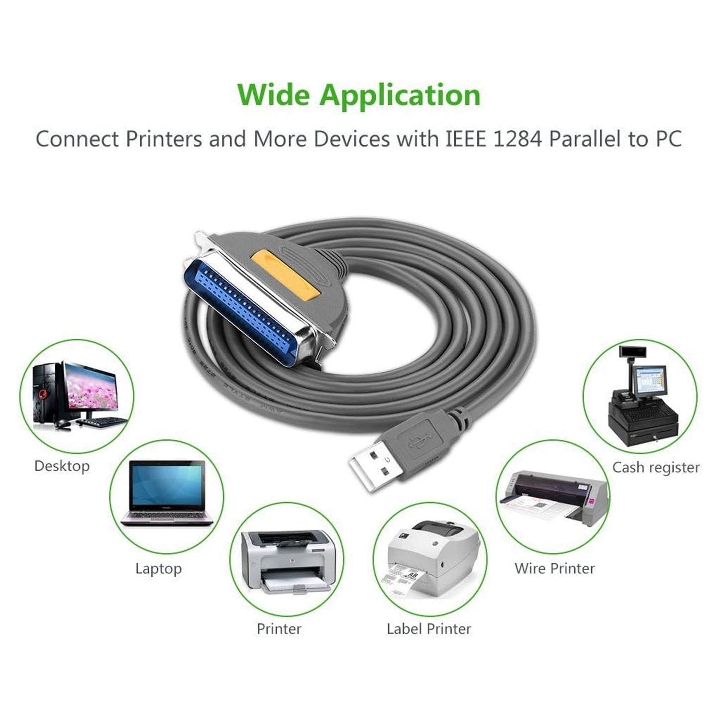UGREEN USB to IEEE1284 Parallel Printer Cable 2m - 20225
