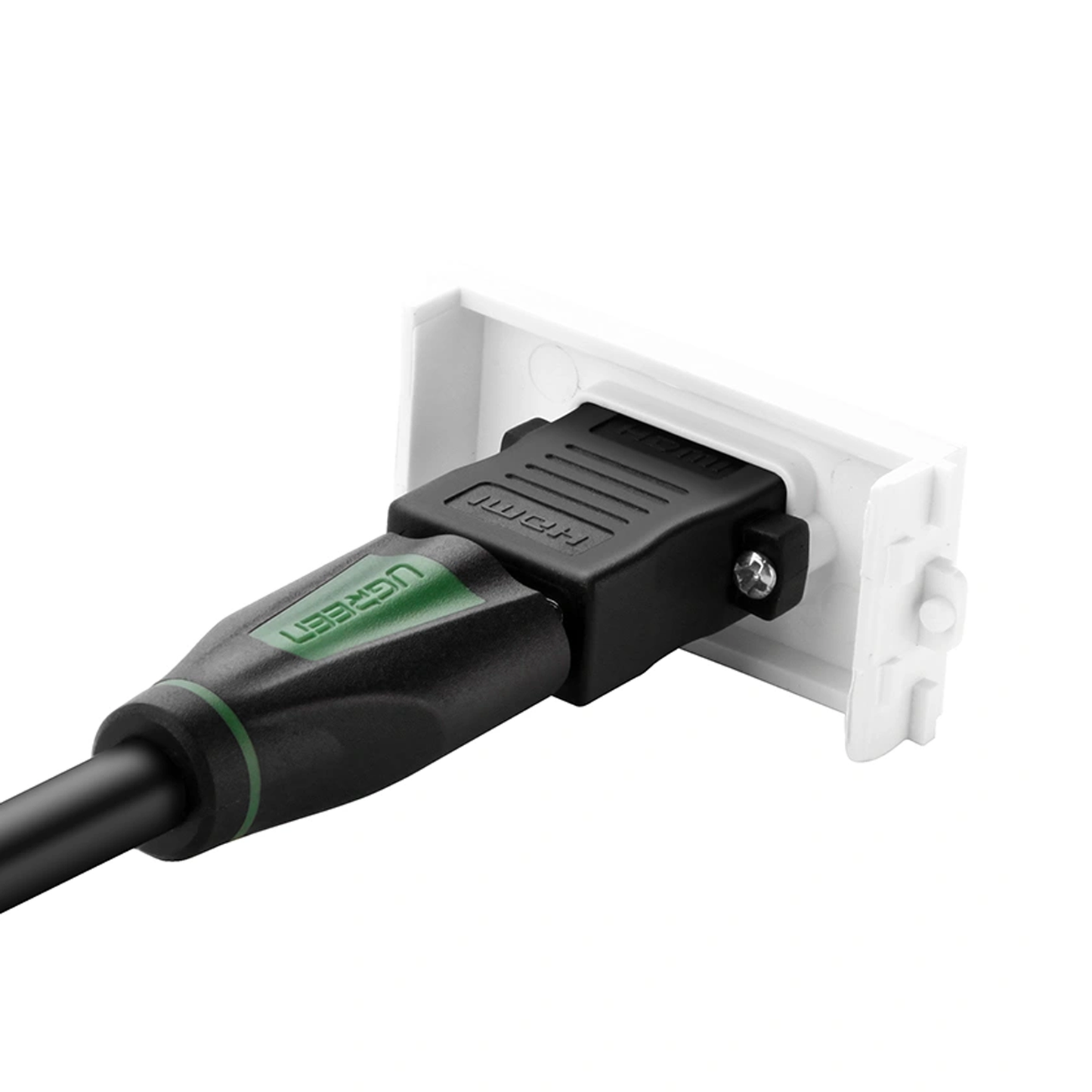 لوحة مقبس HDMI مستقيمة من UGREEN (أبيض) / 20317