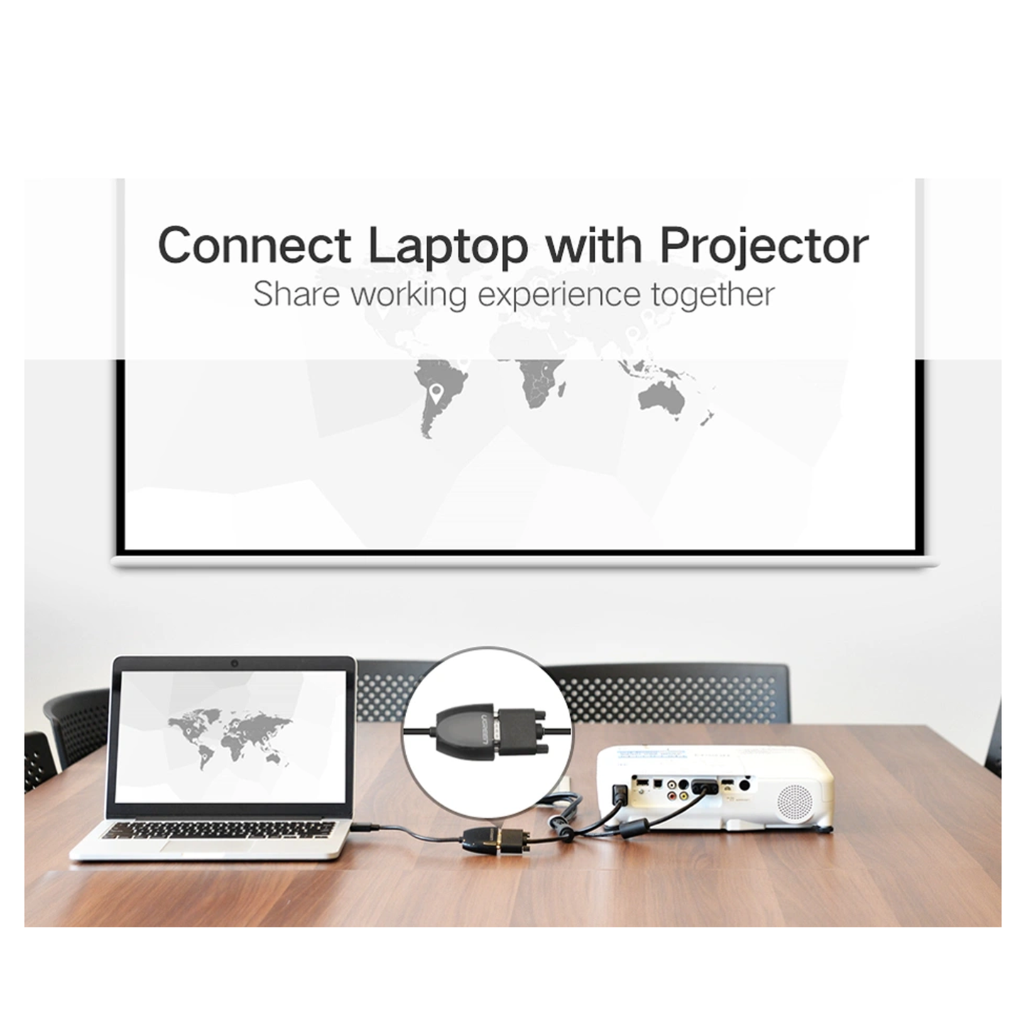 محول يوجرين من HDMI إلى VGA بدون صوت – MM105 - 40253