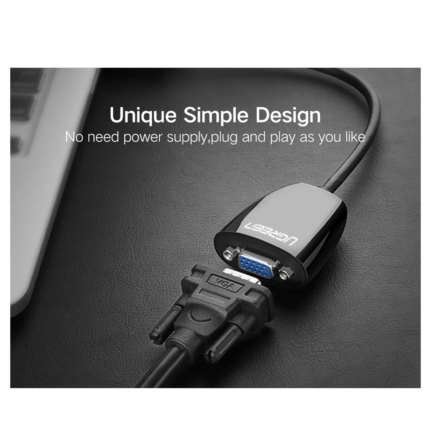 محول يوجرين من HDMI إلى VGA بدون صوت – MM105 - 40253