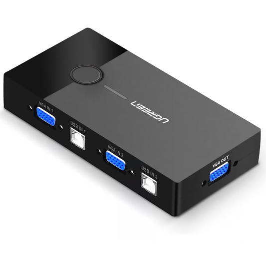 UGREEN 2-Port USB KVM Switch Box ABS Case - 30357