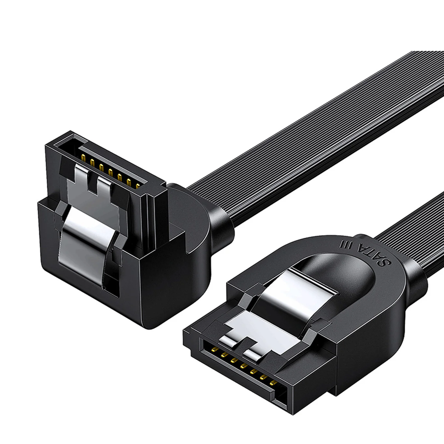 UGREEN ANGLED SATA 3 DATA CABLE 0.5M (BLACK) /30797