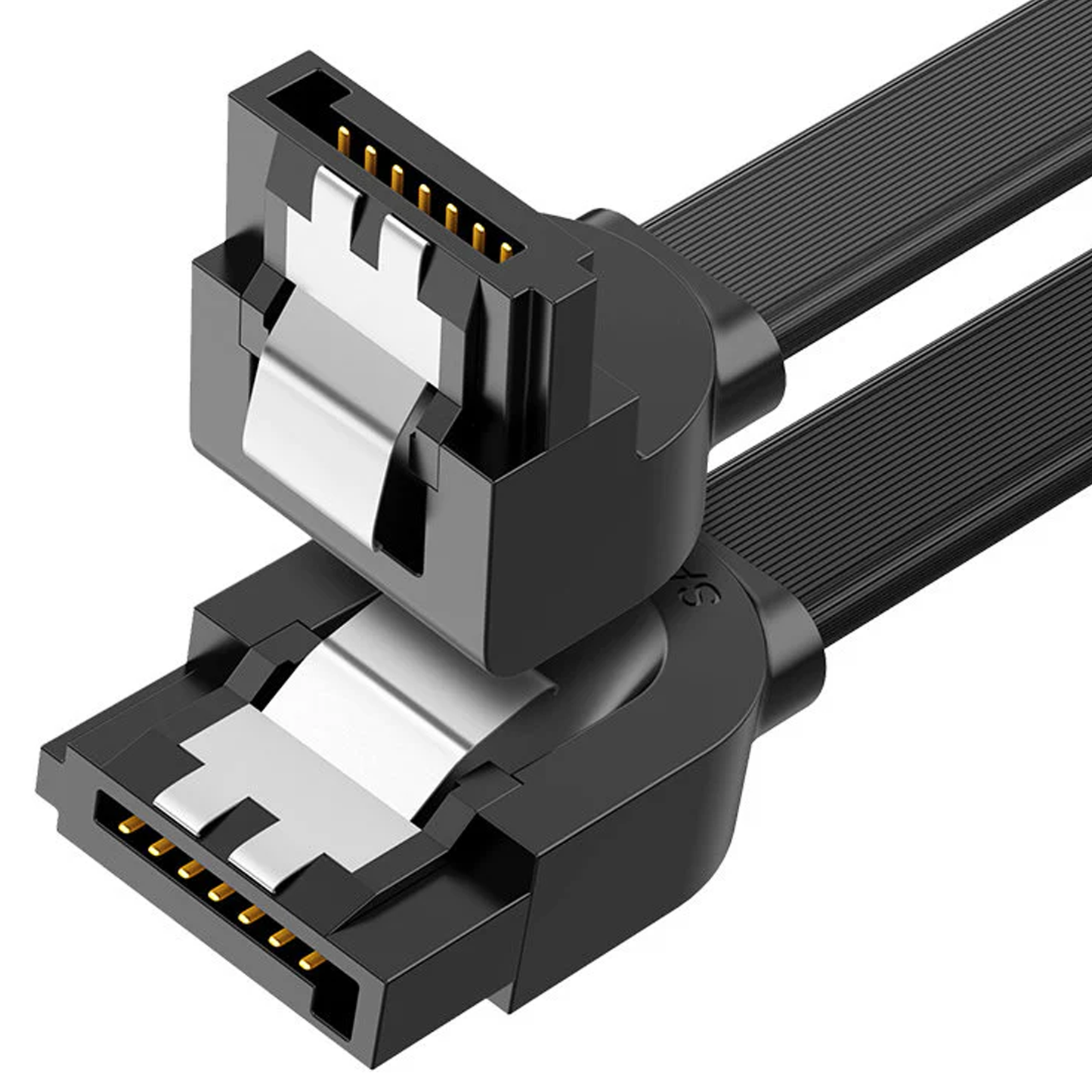 UGREEN ANGLED SATA 3 DATA CABLE 0.5M (BLACK) /30797