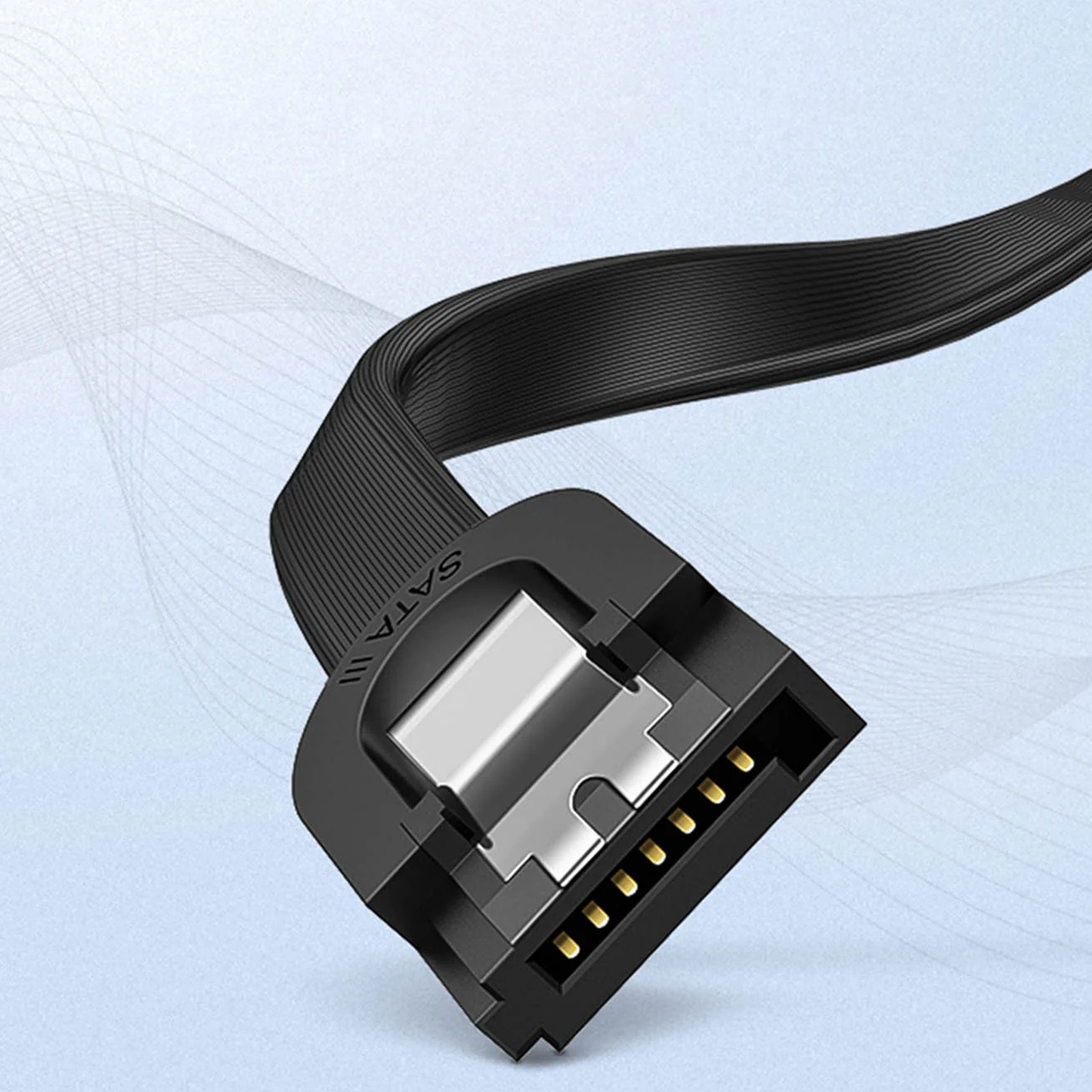 UGREEN ANGLED SATA 3 DATA CABLE 0.5M (BLACK) /30797
