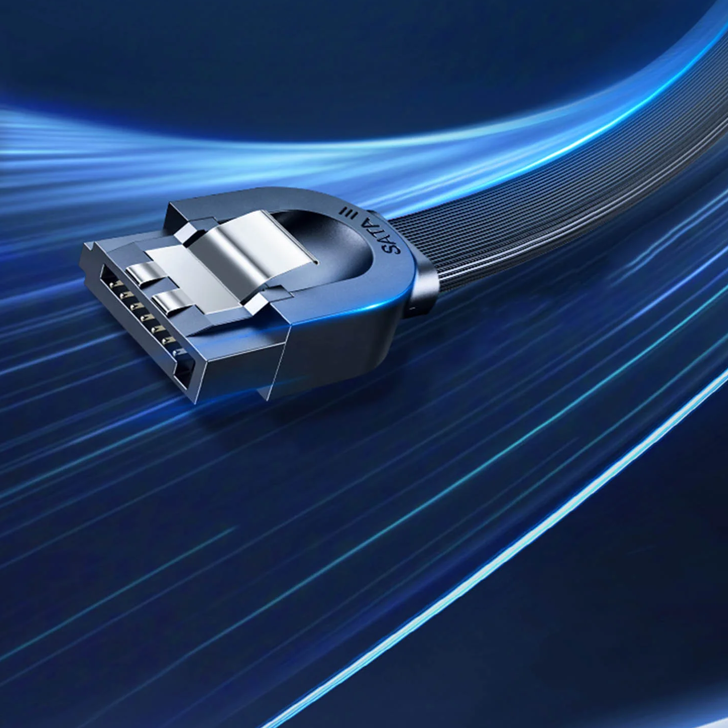 UGREEN ANGLED SATA 3 DATA CABLE 0.5M (BLACK) /30797