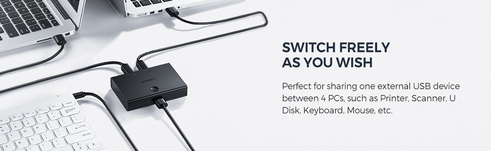 UGREEN USB 2.0 Sharing Switch 4x1 / 30346
