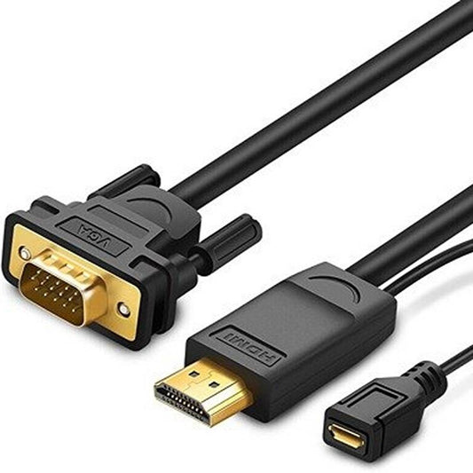 كابل محول HDMI إلى VGA من UGREEN بطول 1.5 متر (أسود) / 30449