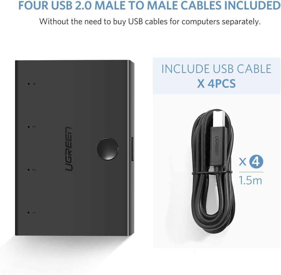 UGREEN USB 2.0 Sharing Switch 4x1 / 30346