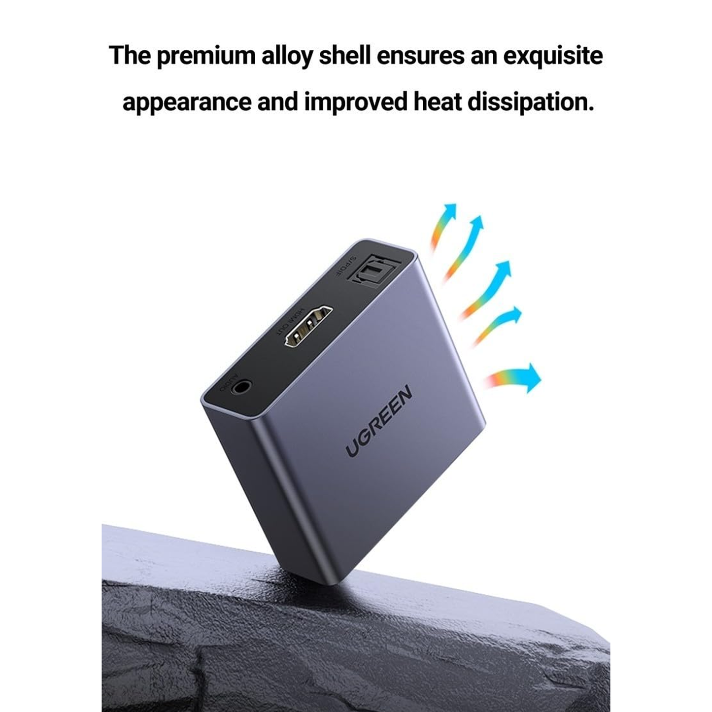 UGREEN 4K@30Hz HDMI Audio Splitter with OPTICAL + 3.5mm Ports - 60649