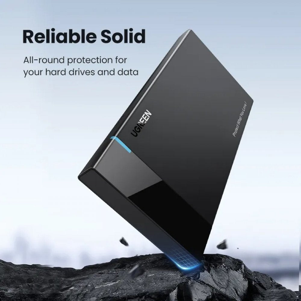 UGREEN USB 3.1 2.5″ Hard Drive Enclosure كابلات USB-A إلى USB-C وUSB-C إلى USB-C/ 60735