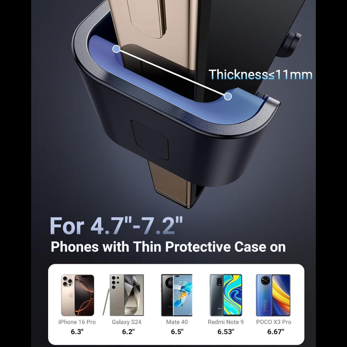 UGREEN Car Phone Holder Air Vent, Gravity Phone Mount Cradle Reliable Stable Hands-Free/40907