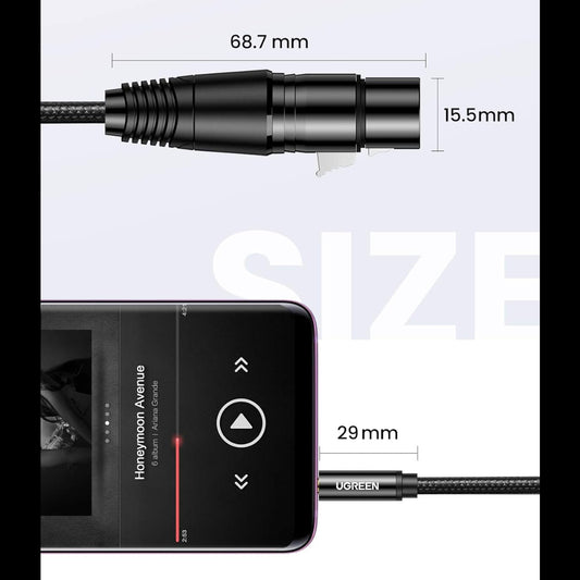 UGREEN 3.5mm to XLR Cable Male to XLR Female Microphone Cable /AV182