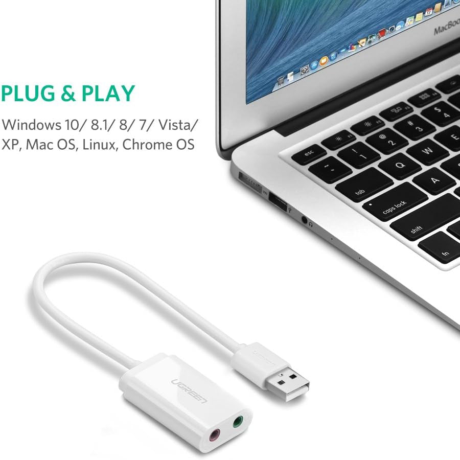 UGREEN USB to 3.5mm Headphone Audio Adapter / US205