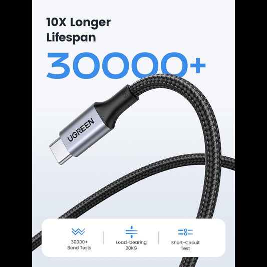UGREEN Type C 2.0 Male To Type C 2.0 Male 5A Data Cable / US316