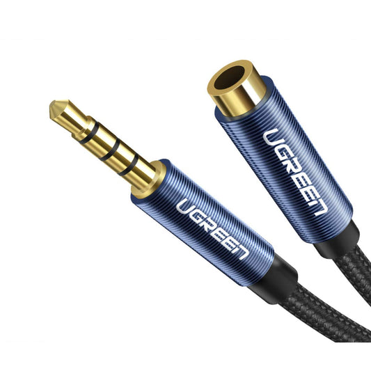 UGREEN 3.5mm Male to 3.5mm Female Extension Braid 0.5m - 2m (Black)/AV118