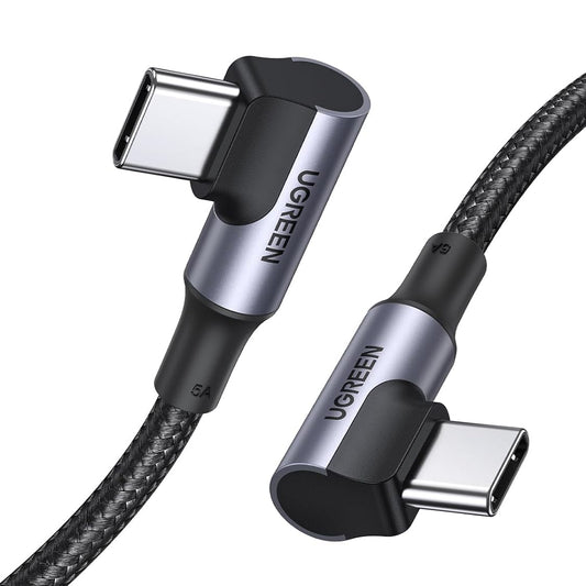 Ugreen Right Angle USB-C 2.0 Male To Angled USB-C 2.0 Male 5A Data Cable /US335