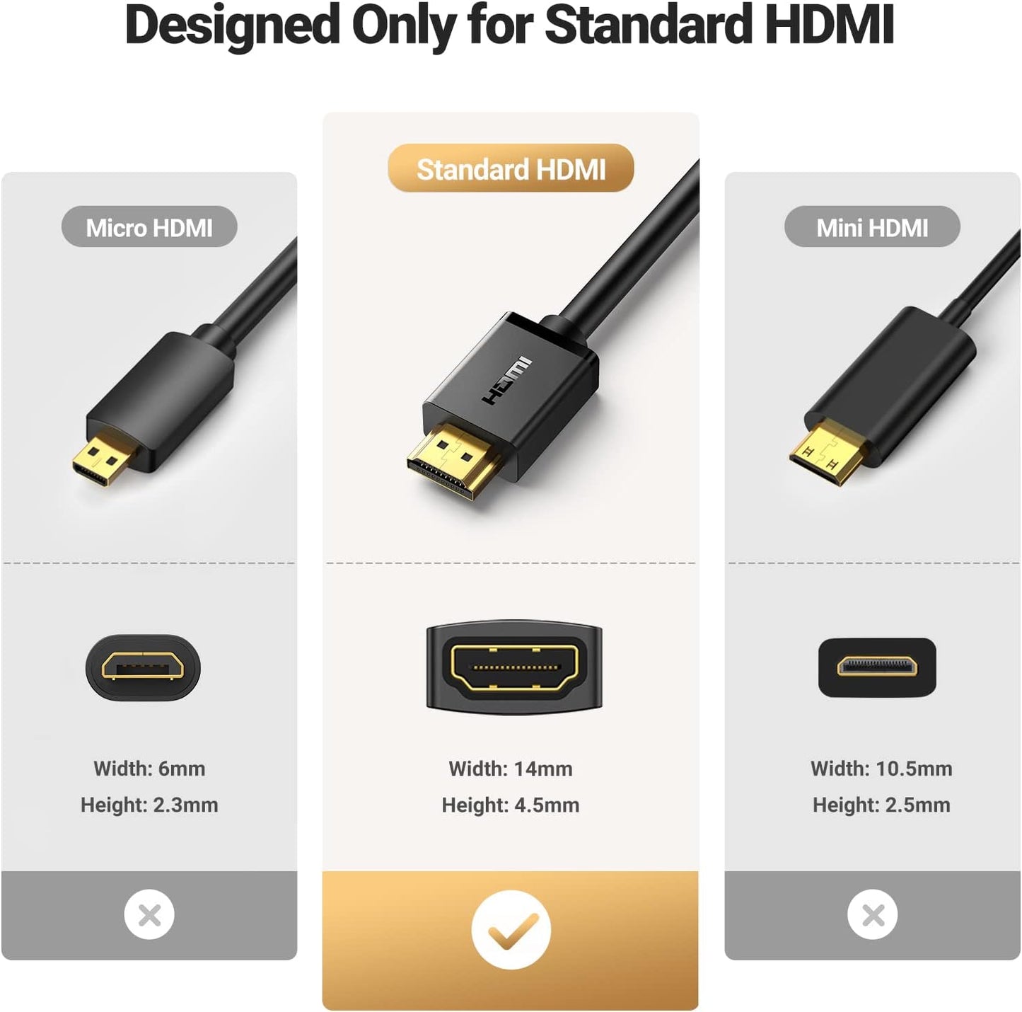 كابل تمديد HDMI 4K من Ugreen (ذكر إلى أنثى) / HD107