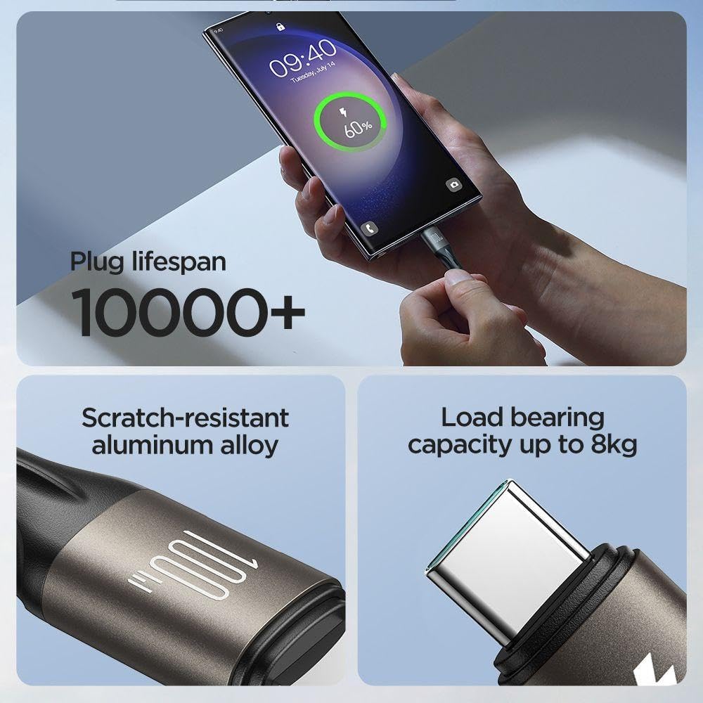 كابل بيانات شحن سريع JOYROOM A25 من النوع C إلى النوع C بقوة 100 وات بطول 1.2 متر