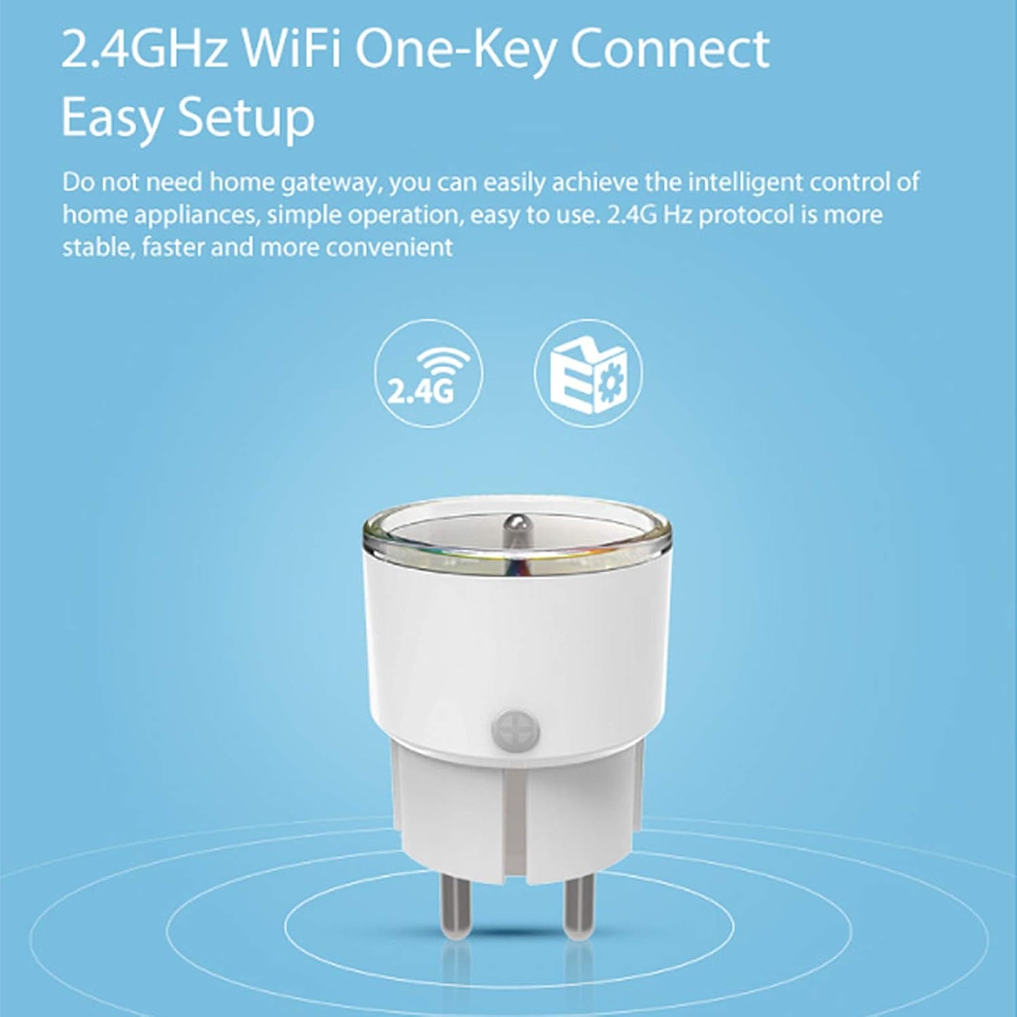 مقبس Tuya 16A Wi-Fi الذكي مع مراقبة الطاقة