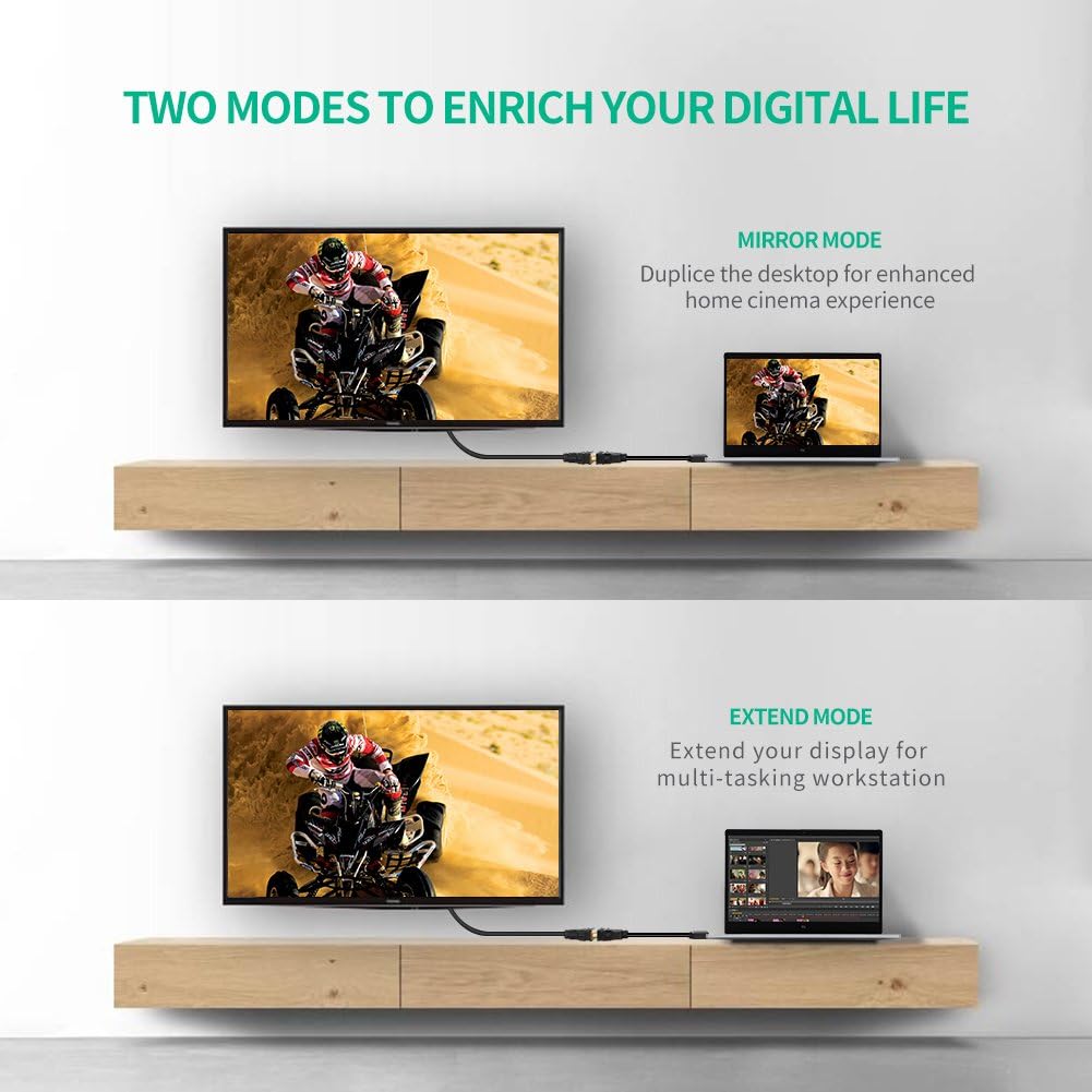 كابل محول HDMI ذكر إلى DVI أنثى من UGREEN بطول 22 سم (أسود) / 20136
