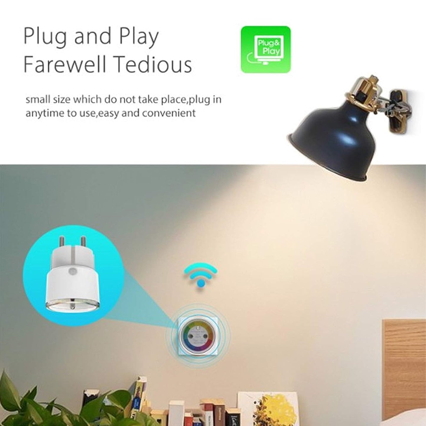 مقبس Tuya 16A Wi-Fi الذكي مع مراقبة الطاقة