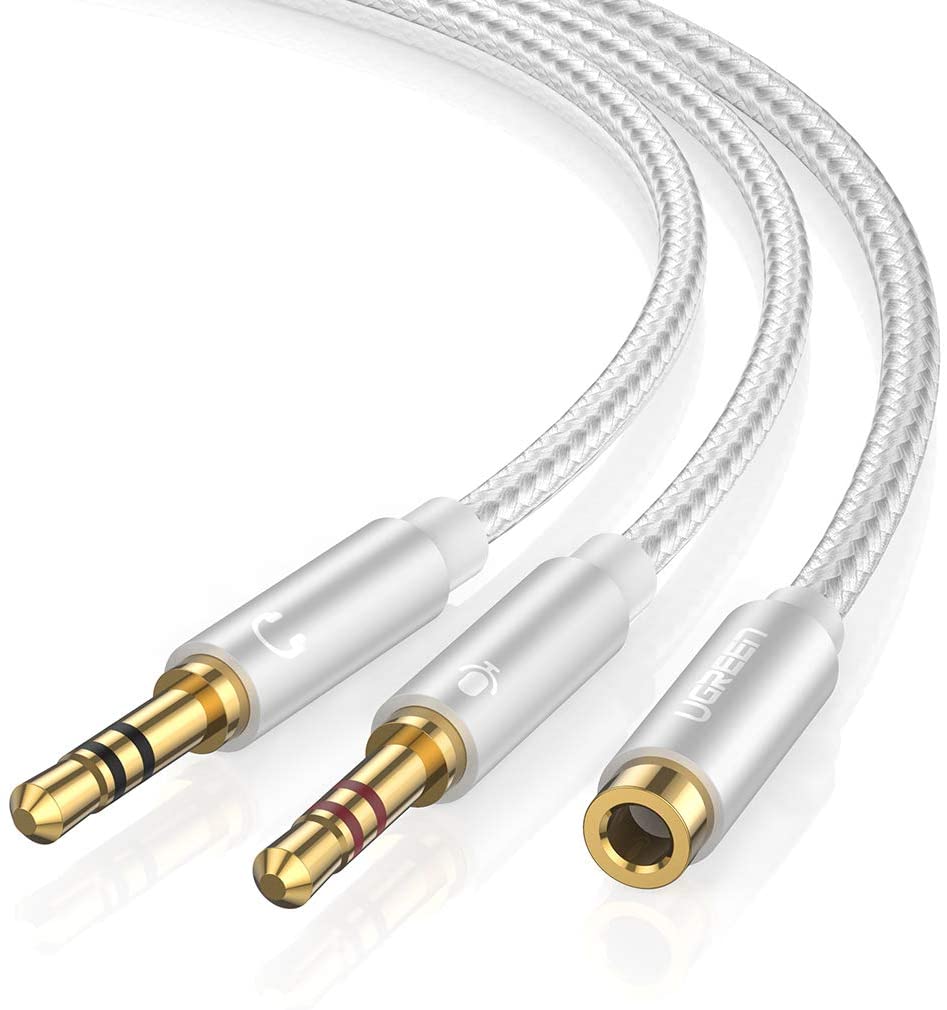 Ugreen 3.5mm Female To 2 3.5mm Male ABS Case Audio Splitter Cable /AV140