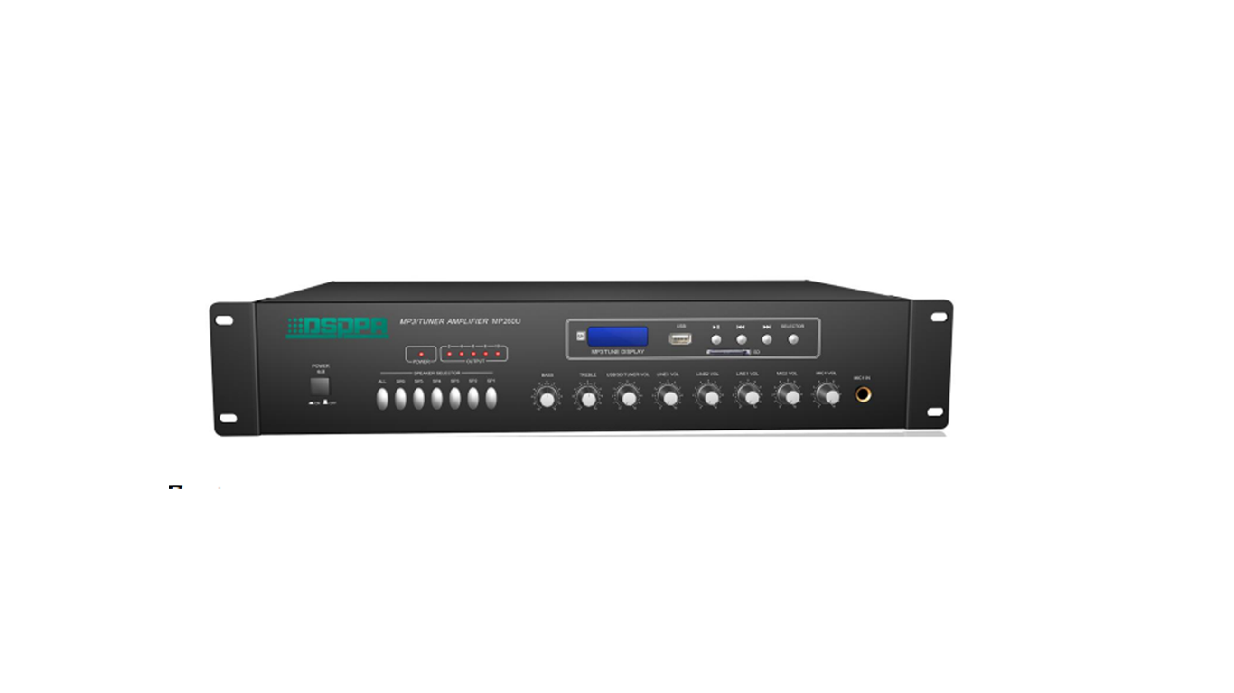DSPPA 60W خلاط 6 مناطق مع USB/SD/FM /MP260U