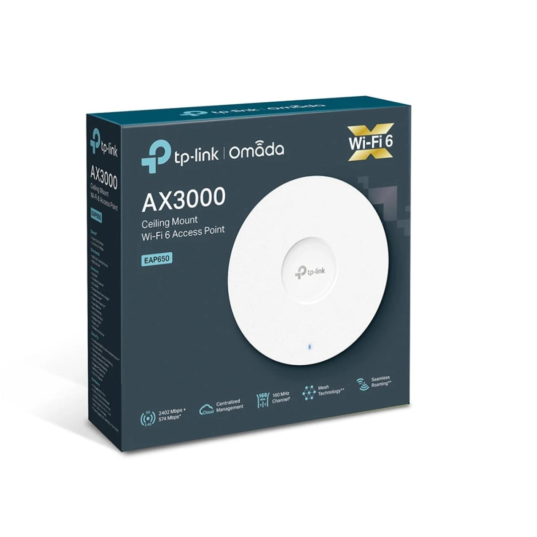 نقطة وصول WiFi 6 مثبتة في السقف AX3000 /EAP650