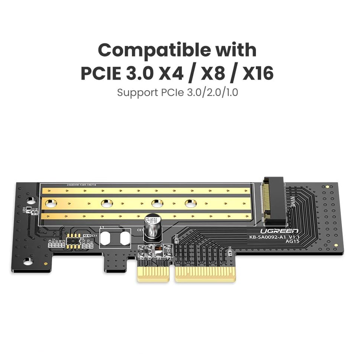 Adapter UGREEN PCIe 3.0 x4 to M.2 NVME / 70503