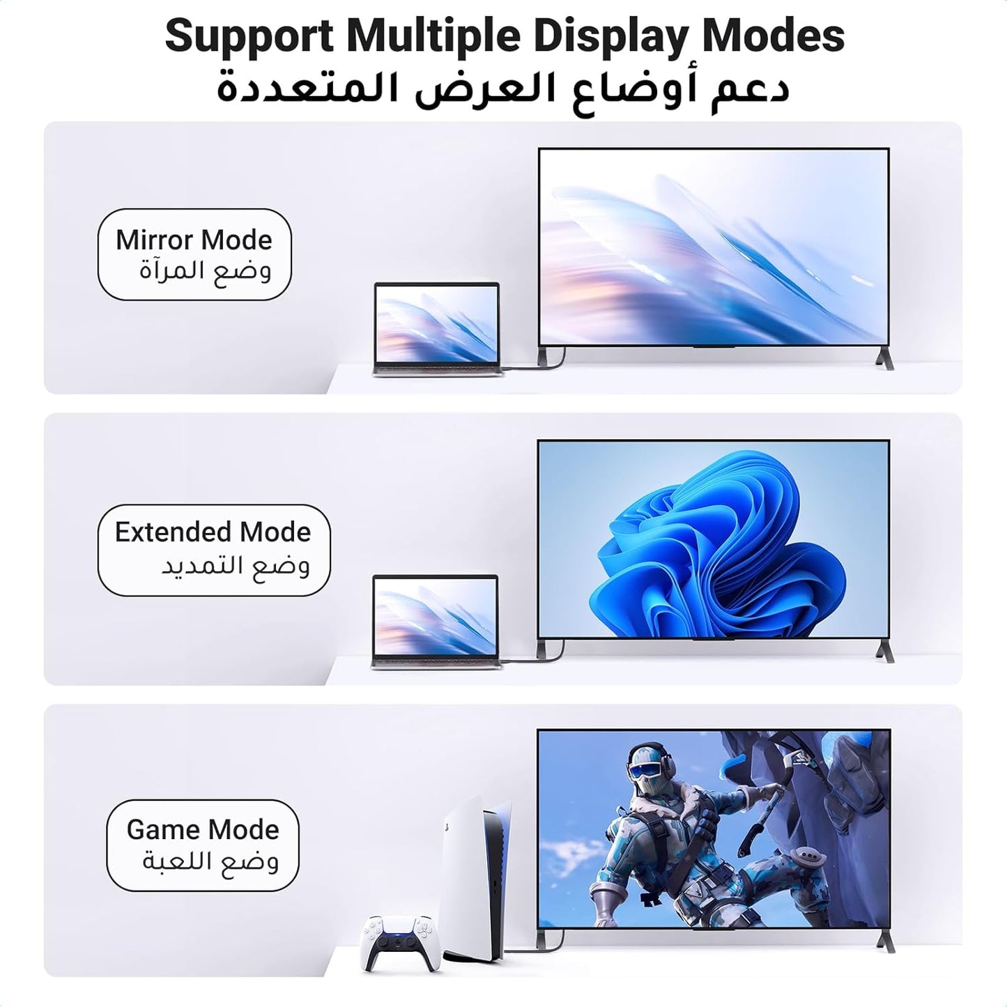 كابل HDMI من يوجرين بدقة 4K@60Hz / HD153