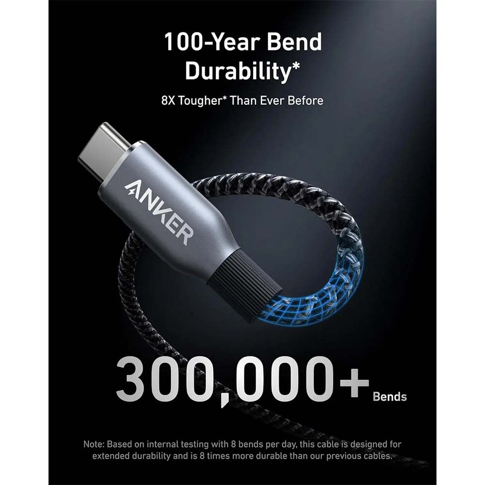Anker Prime USB-C To USB-C Cable 240W 0.9m Upcycled Braided Cable A88E2011
