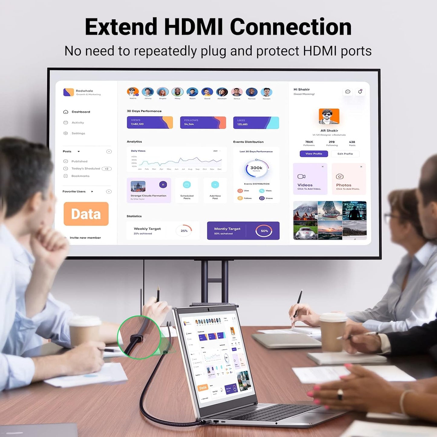 كابل تمديد HDMI من UGREEN / HD151